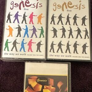 Lot of 3 rare vintage Genesis cassette tapes cassettes 1983 1992 1993 music